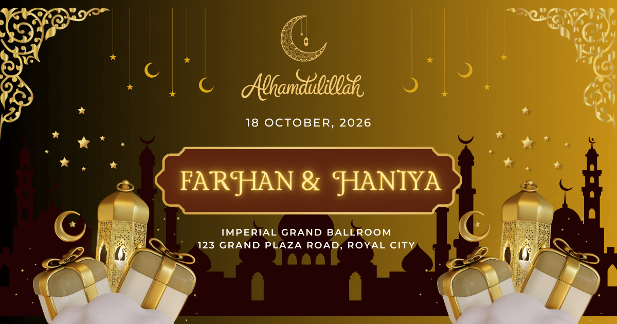 Elegant White & Gold Nikah