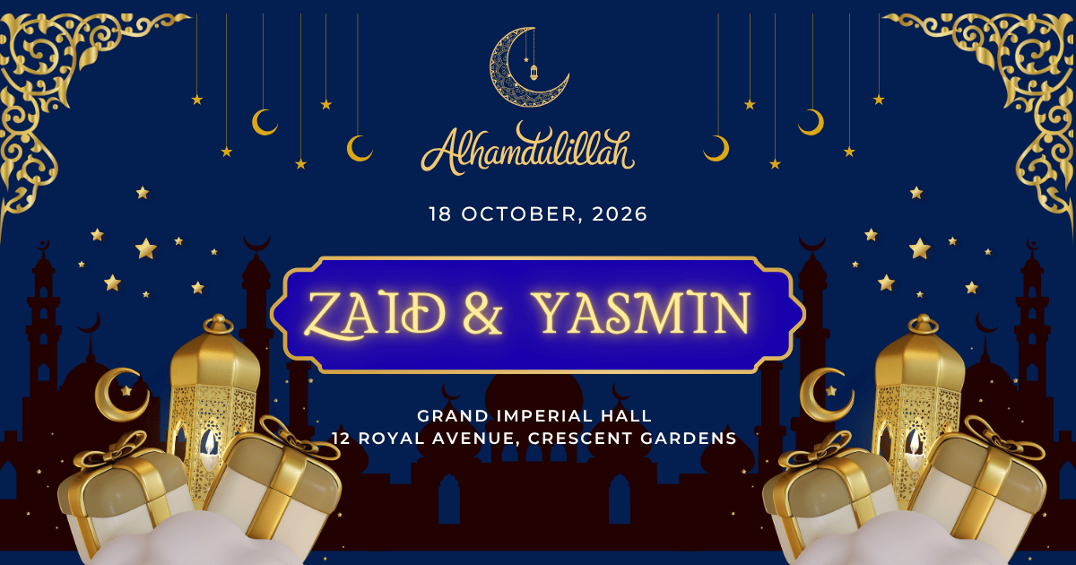 Royal Islamic Nikah (Blue)
