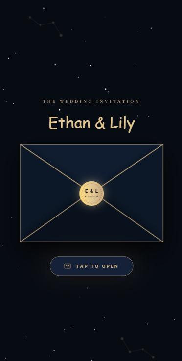 Ethan & Lily's Midnight Starry Serenade Intro Cover Page